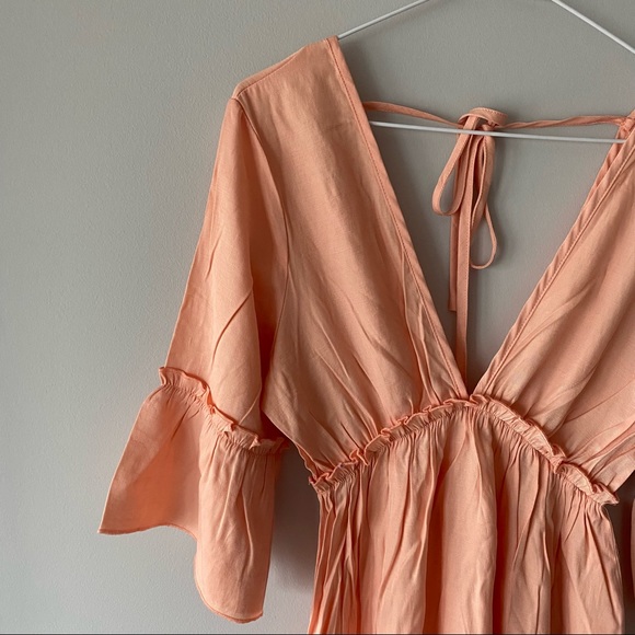 🍑 Peachy ruffle midi dress - Picture 4 of 8